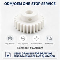 Service d'usinage CNC OEM ODM : Engrenages de transmission en POM avec dents sans bavures pour systèmes d'assemblage robotisé