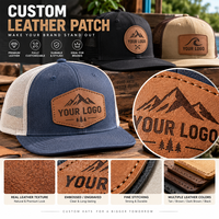 Casquette de baseball trucker vintage à 6 panneaux avec visière plate et patch en cuir personnalisé pour homme, idéale pour le surf et les sports