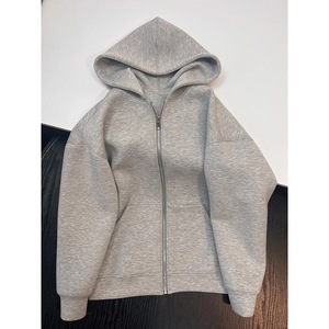 Gray Women Zip Up Hoodie Pullover Sweatshirt Hooded <b>Jacket</b> with Front Zipper and Pocket for Casual Wear - Product Image 5