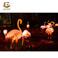 JN-RT-HL01 Tierförmige Flamingo-Seidenlaternen Chinesische Tierlaternen