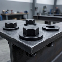 Arruelas Redondas de Aço Oxidado Preto Huayu (Modelo Personalizável) para Montagem de Estruturas Metálicas e Ferragens Industriais