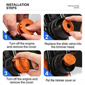 WA0010 WA0004 6 unidades de cabezal de recortadora, bobina de repuesto, línea de nailon de 1.6mm y 10FT/3.05M para recortadoras Worx WG151 WG163 WG170 - Product Image 6