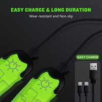 Bracelet LED Réfléchissant Écologique et Sûr, Rechargeable par USB, Haute Visibilité, 3 Modes d'Éclairage, Clignotant Réglable pour la Marche Nocturne