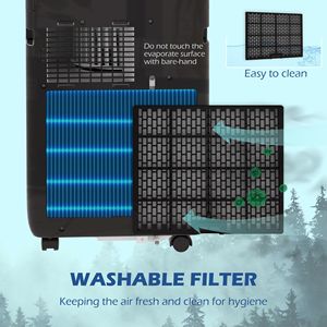 Efficient 10000 BTU Portable Air Conditioner 24H <b>Timer</b> for Cooling 440 Sq Ft for Room Car Household Black Dehumidifier Fan UK/EU - Product Image 5