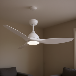 Modern 52-Inch White Ceiling Fan With <b>LED</b> <b>Light</b> 3 ABS Blades DC Motor Indoor Use - Product Image 2