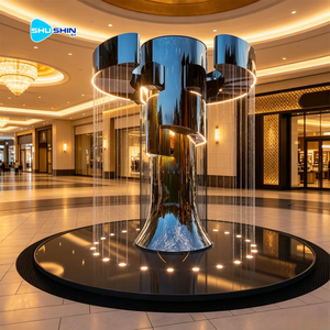 <span class=keywords><strong>Fontana</strong></span> a Cascata in Acciaio Inox Personalizzata con Design Moderno in Stile Rust Art e Tenda d'Acqua per Decorazione Giardino Esterno - Product Image 3