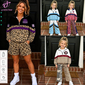 Ensemble décontracté deux pièces Loveda : Sweat-shirt et pantalon de sport demi-zip personnalisés avec logo, nouvelle mode streetwear pour femmes et jeunes filles - Product Image 1