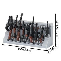 MOC0016 36pcs leguoguo WWII Militaire ensemble porte-arme avec arme Mini Figurines Blocs de Construction Jouets Kit de Construction