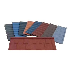 Colore dell'alluminio 0.45mm tegola metallica rivestita in pietra PPGL luce Villa piastrelle piatte in acciaio prodotto - Product Image 2