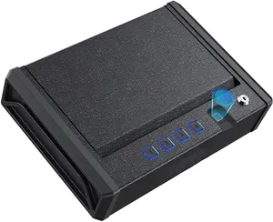 Biometric Gun Safes Handgun Safe for Nightstand Quick Access Fingerprint or Keypad Gun Accessories