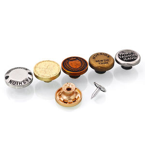 KUNSHUO, logotipo personalizado, botón de metal vaquero, aleación de Zinc, Zamac, Cuadrado grabado personalizado para Vaqueros, técnica de chapado - Product Image 3