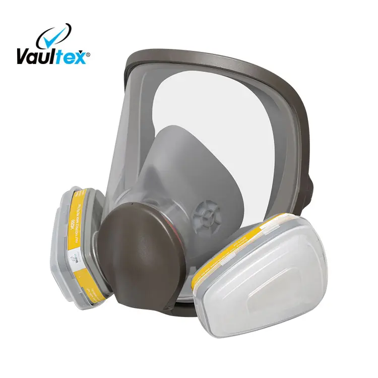 قناع الوجه الكامل لحماية الجهاز التنفسي Vaultex ، غبار مادة كيميائية سامة قابلة لإعادة الاستخدام