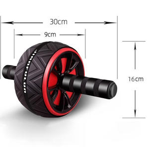 Rouleau abdominal robuste avec genouillère, roue solide pour les exercices de renforcement musculaire dans la salle de sport <span class=keywords><strong>ou</strong></span> à domicile - Product Image 2