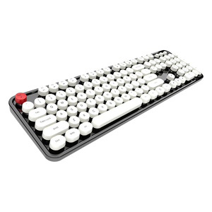 Cute Retro Round Key Wired Keyboard USB Mechanical Feel for Desktop Laptop <b>Office</b> for Men Women - Product Image 5