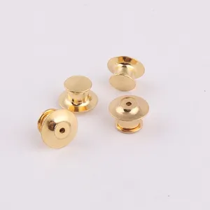 Hot Sale Gold Brass Flat Head Tie Tack Locking Clutch Pin Back For Lapel Pin Accessories