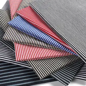 Denim Strips 10*10 Polyester Cotton Jeans Textile Fabric Multi-style Striped Fabric