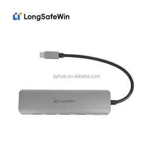 High Speed Aluminum Alloy Type C All In 1 USB3.0 5Gbps Hub