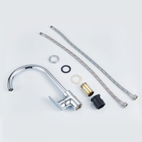 Robinet de cuisine thermostatique SANIVITAL à montage sur plan, monotrou, monocommande, flexible, mélangeur d'eau chaude et froide pour intérieur
