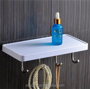 <span class=keywords><strong>Porte</strong></span>-<span class=keywords><strong>papier</strong></span> <span class=keywords><strong>toilette</strong></span> <span class=keywords><strong>mural</strong></span> moderne <span class=keywords><strong>blanc</strong></span> S01 pour hôtel, en plastique ABS et acier inoxydable, avec rangement - Product Image 6
