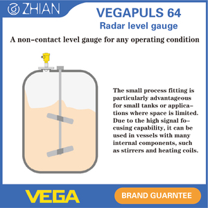 เซ็นเซอร์วัดระดับแบบเรดาร์ VEGAPULS64 PS64 สำหรับพื้นที่แคบ พร้อมใบพัดกวนความถี่ 80 GHz และขดลวดทำความร้อน - Product Image 1