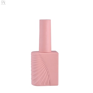 2026 Solid Color Custom Logo OEM Unique 12ml 13ml Luxury Empty Container Bottles Nail Polish Uv Gel Glass Bottle With Lids Brush
