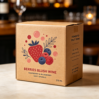 Boîte esthétique en carton ondulé imperméable pour vin mousseux Pomme Verte, impression offset, expédition rapide en 72h