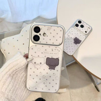 Coque de téléphone à grande fenêtre avec motif animal, antichoc, transformable pour iPhone 17/16/15/14/13