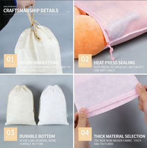 Sac à dos promotionnel en non-tissé personnalisé avec cordon de serrage, pour l'extérieur, avec logo personnalisé, vente en gros, doux, lavable, réutilisable, style simple - Product Image 5