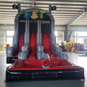 Glissière d'eau gonflable extérieure commerciale de PVC avec le toboggan extérieur de glissière d'eau de <span class=keywords><strong>pirate</strong></span> de double ruelle de partie d'adultes d'enfants de <span class=keywords><strong>piscine</strong></span> - Product Image 1