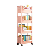 Chariot utilitaire roulant en plastique blanc avec étagère de rangement de cuisine à trois niveaux, conception multifonctionnelle, non pliable, matériau PP ODM/OEM