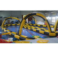Piste gonflable rc de course de karting, structure en lot de construction, qualité supérieure, pour jeux de sport, quad bike, vente en gros