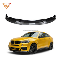 Kit de Estilización Aero para Auto, Labio de Parachoques para BMW Serie X6 F16 M Sport 2015-2019, Estilo 3D, Fibra de Carbono, Labio Delantero
