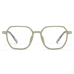 Monture de lunettes de vue géométrique style coréen 86147 en titane pur léger pour femmes, monture complète pour prescriptions optiques - Product Image 1