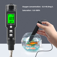 Oxymètre Numérique Portable 0.0-40.0mg/L, Analyseur d'Oxygène Dissous avec Électrode et Liquide de Remplissage