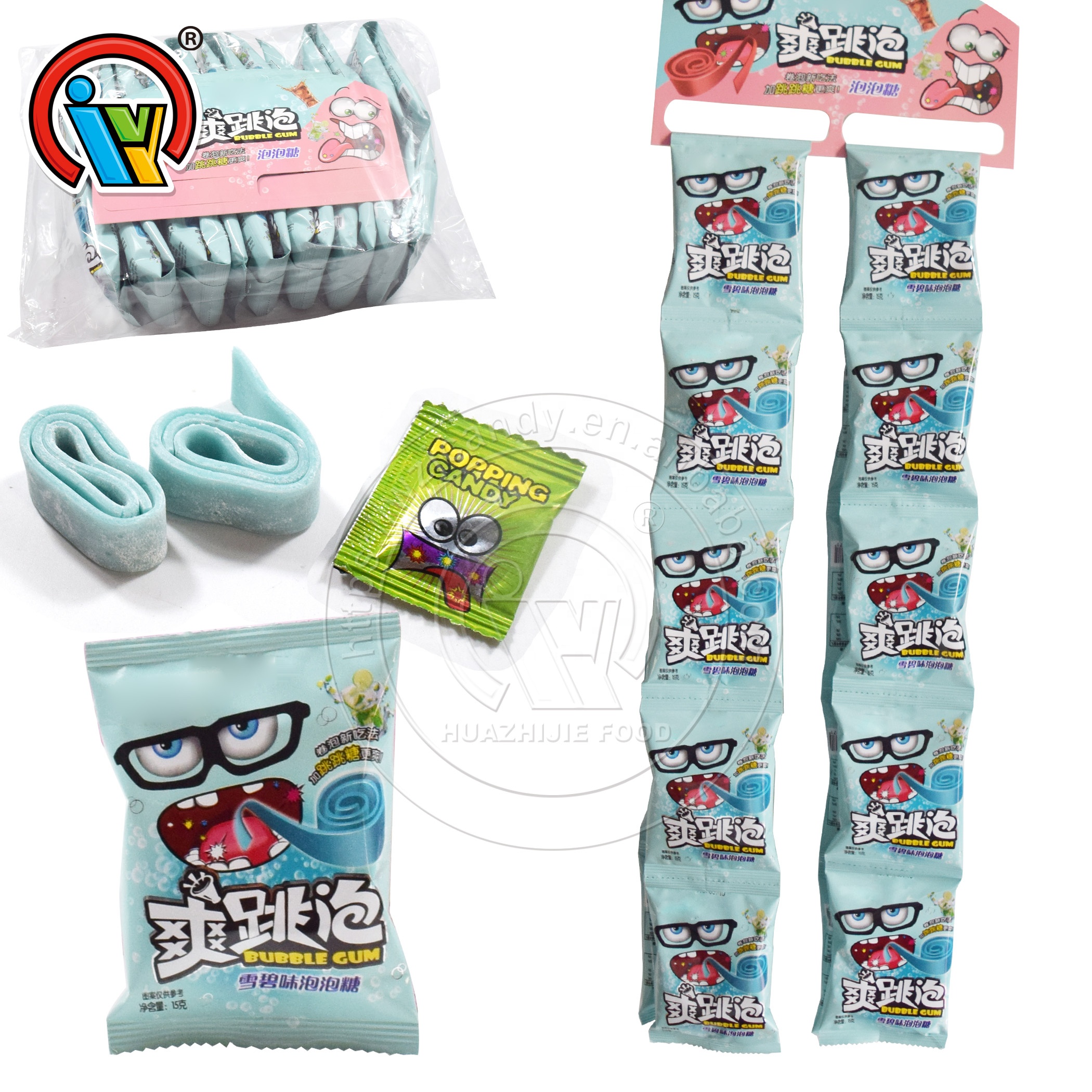 Пузырчатая жвачка в рулоне конфеты с выпрыгивающими конфетами