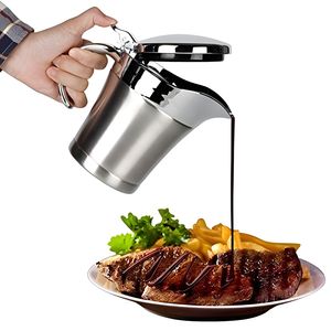 Recipientes para Salsas de Acero Inoxidable con Doble Aislamiento de 450 ml y 750 ml con Tapa y Boquilla Ancha para Salsas, Aderezos para Ensaladas y Filetes - Product Image 1
