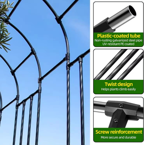 <span class=keywords><strong>Kit</strong></span> de pergola de jardin facile à assembler avec panneaux de treillis de soutien pour <span class=keywords><strong>plantes</strong></span> pour fleurs <span class=keywords><strong>grimpantes</strong></span> et jardinage vertical - Product Image 6