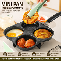 Wajan Penggorengan Telur Bentuk Hati Bulat dari Batu Medis, Wajan Anti Lengket untuk Memasak Telur, Panci Saus, Peralatan Dapur