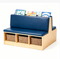 Canapé multifonctionnel en bois pour bibliothèque, design moderne, pour enfants, idéal pour la garderie, la maternelle et l'armoire de rangement pour la petite enfance