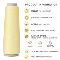 Fil élastique en polyester DTY 70D pour tricot, fil extensible, alternative au spandex, vente en gros d'usine