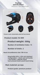 CE Downhill Offroad-Fahrradhelm Dirt Fullface-Helm Farbverlauf Rennsport Outdoor Mountainbike Cross-Country-Fahrradhelm - Product Image 5