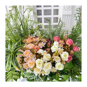 Fleurs artificielles <span class=keywords><strong>Yu</strong></span> <span class=keywords><strong>Lin</strong></span>, combinaison de petites roses à 5 branches - Product Image 5