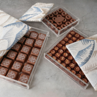 Boîte d'emballage personnalisée pour dattes au chocolat, boîte à pâtisserie vide en acrylique pour le Ramadan, boîtes cadeaux pour desserts avec couvercle brodé en forme de palmier