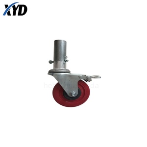 Accessoire de frein d'échafaudage robuste avec 12 roues pivotantes en PU et 12 pièces d'échafaudage d'échelle de charge latérale de <span class=keywords><strong>poulie</strong></span> en acier Q235 - Product Image 1