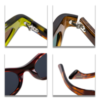 Nouvelles lunettes de soleil style Y2K Millennium Spicy Girl avec monture œil de chat à motif floral violet, protection UV400