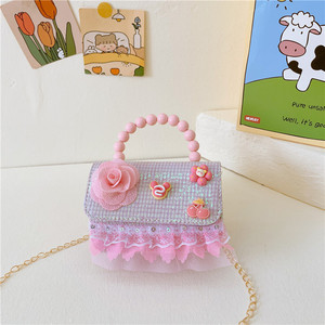 Tatlı çiçekli çanta çocuk yaratıcı el yapımı çanta sevimli yeni stil Mini çapraz vücut çanta - Product Image 5