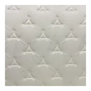 Factory white color 100% polyester 180gsm mattress quilted fabric customized in different patterns