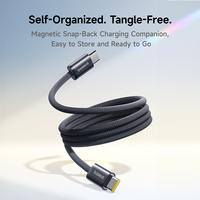   Câble magnétique USB C PD 100W pour iPhone 15 16, câble de charge rapide pour ordinateur portable Macbook, cordon de type C pour Samsung Xiaomi