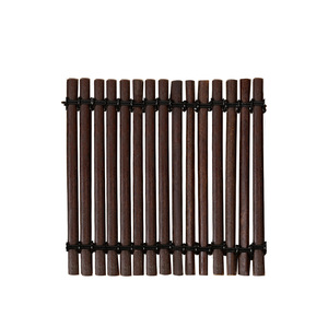 Alfombrillas de té de bambú rectangulares de estilo chino retro, aislantes del calor, para decoración de mesa de ceremonia del té, accesorios - Product Image 5