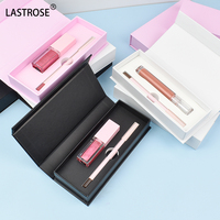 Vente en gros Private Label 2 en 1 Ensemble rouge à lèvres liquide rose clair et crayon à lèvres Kit de masque à lèvres mat et étanche
